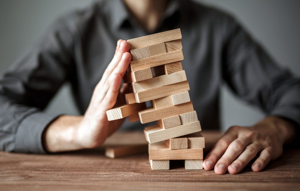 business insurance risk management analogy using lego