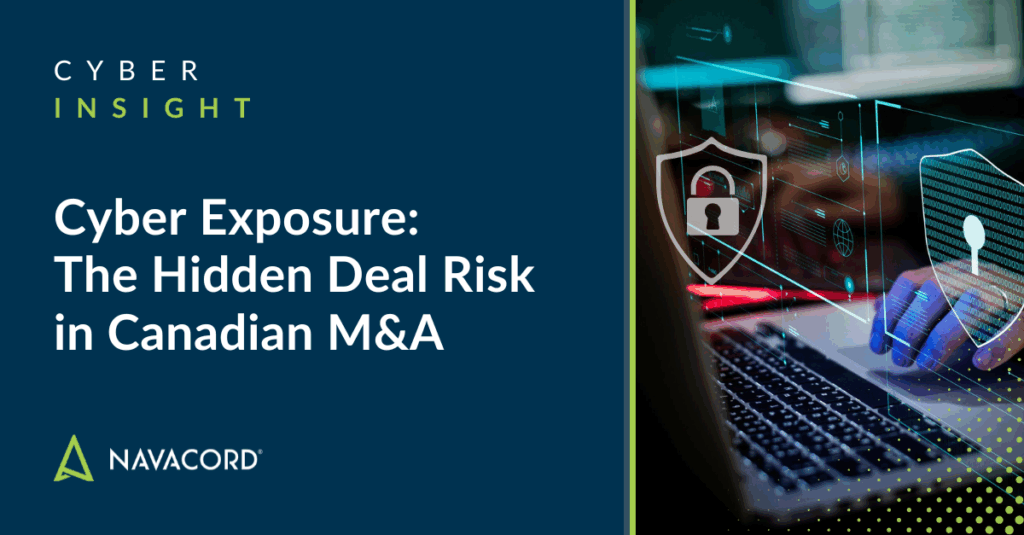 CYBER INSIGHT
Title header: Cyber Exposure The Hidden Deal Risk in Canadian Mergers and Acquisitions